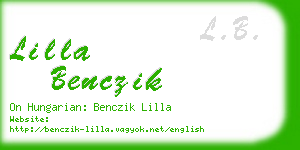 lilla benczik business card